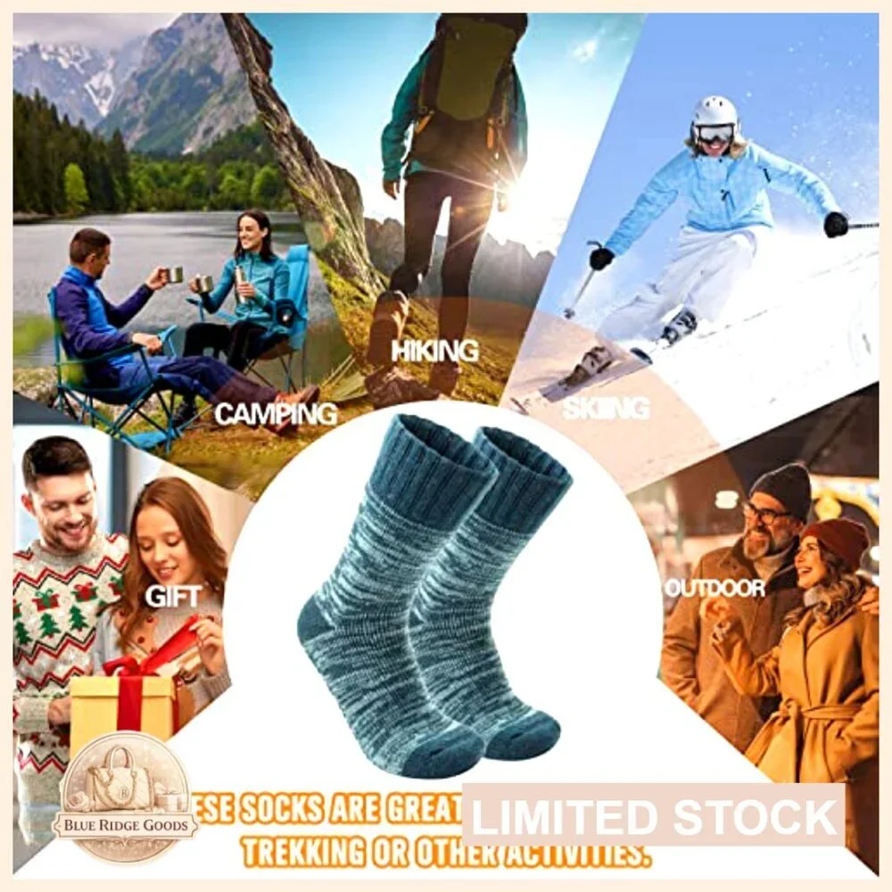 Thermal Winter Ski Socks Thick Insulated Warm for Men Women Cold Weather